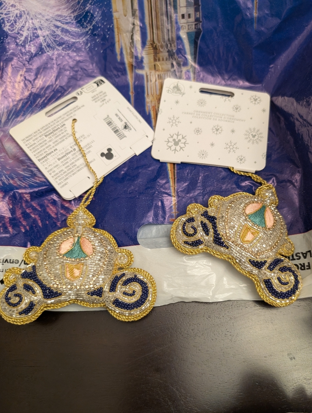 Pumpkin Coach Beaded Ornament Cinderella